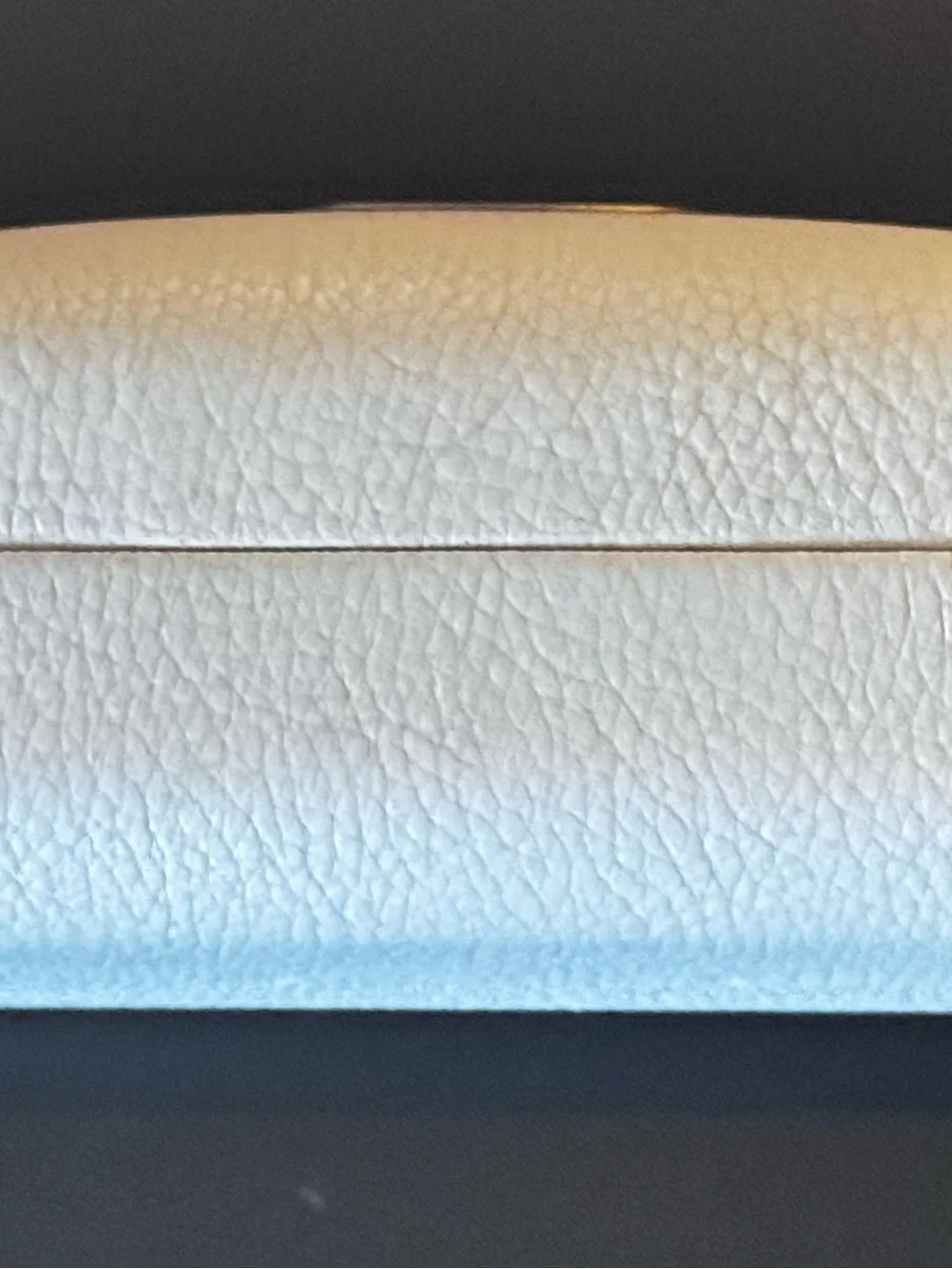 Chloé White Clamshell Sunglasses Case - Leather with Brass Nameplate